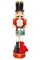 Christmas Nutcracker with a Hat. Wizardi Classic Wooden Festive Decoration F07M14-44-N01830B